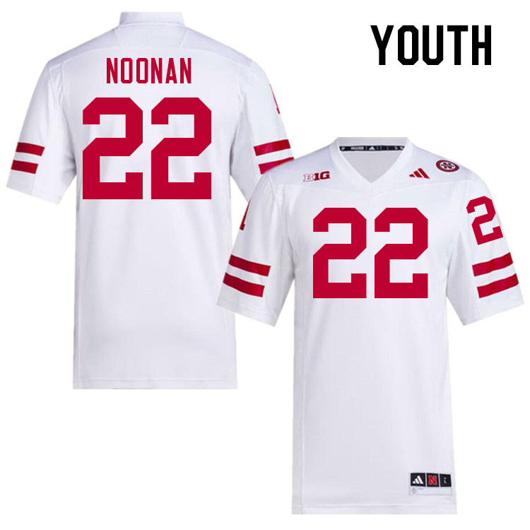 Youth #22 Maverick Noonan Nebraska Cornhuskers College Football Jerseys Stitched Sale-White